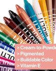 wet n wild Color Icon Cream Eyeliner Eyeshadow Multi-Stick, Moisturizing, Nourishing Velvety Cream-to-Powder Buildable & Blendable Formula, Cruelty-Free & Vegan - Born To Flirt