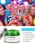 Temporary Hair Wax Color, Green, 4.23 oz - Natural Styling Clay for Cosplay, Party