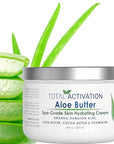 Total Activation Large 8 oz Hawaiian Aloe Vera Cream for Face, Moisturizer to use Day or Night, Anti Wrinkle Aloe Vera Lotion for Skin, Sunburn Relief, and Dry Skin