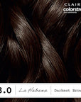 Clairol ColorStrong Permanent Zero Ammonia Hair Dye, 3.0 Darkest Brown - La Habana Hair Color, Pack of 1