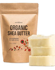 Organic Shea Butter Raw Unrefined | Pure African Shea Butter for Hair & Dry Skin | Natural Face Moisturizer | Body Butter Base for Lotion, DIY Lip Balm and Soap Making Supplies, 1lb Bar