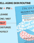 Pacifica Reusable Mask Set – Silicone Undereye & Brow Mask Set for Forehead & Under Eye, Anti-Wrinkle, Firming, Pair with Serum, Vegan & Cruelty-Free, 3 Pieces
