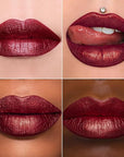 MAKI YIKA 3Pc Metallic Lipstick Long Lasting Nude Pink Red Glitter Lipsticks High Shine Lipstick No Smudge No Transfer Liquid Lip Gloss (Nude/Pink/Red)