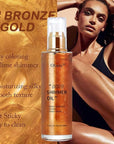 Shimmer Body Oil-Bronze Gold Face Brighten Pearl Highlighter