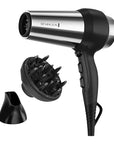 Remington Impact Resistant Hair Dryer, 1875-Watt Blow Dryer with Tourmaline, Titanium & Ceramic Technology, 3 Heat, 2 Speed Settings, Cool Shot, Diffuser & Concentrator Attachments