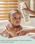 The Honest Company 2-in-1 Cleansing Shampoo + Body Wash for Sensitive Skin | Gentle for Baby | Naturally Derived, Tear-free, Hypoallergenic | Fragrance Free, 18 fl oz