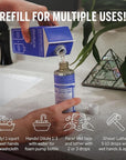 Dr. Bronner's Pure-Castile Liquid Soap Bottle & Refill Carton - Made with Regenerative Organic Certified Oils, 82% Less Plastic-18-in-1 Uses for Face, Body Wash, Hand Soap Refill- Peppermint, 32oz