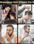 Hair Clippers for Man T-Blade Trimmer Nose Hair Trimmer Electric Shaver Set, Professional 4 in 1 Barber Clippers Set for Haircut, Men’s Grooming Kit with LCD Display, Ideal Gift for Him