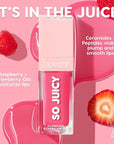 ColourPop So Juicy Plumping Glossy Lip Oil - Hydrating & Plumping Lip Oil with a Sheer Wash of Non-Sticky Color - Infused with Peptides, Ceramides & Ginger - Baby Panda (0.29)