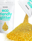 Hemway Eco Friendly Biodegradable Glitter 100g / 3.5oz Bio Cosmetic Safe Sparkle Vegan for Face, Eyeshadow, Body, Hair, Nail and Festival Makeup, Craft - Chunky (1/40" 0.025" 0.6mm) - Gold