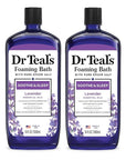 Dr Teal's Foaming Bath with Pure Epsom Salt, Soothe & Sleep with Lavender, 34 fl oz (Pack of 2)