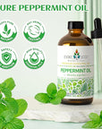 EVOKE OCCU Peppermint Oil 4 Fl Oz - for Spray Diffuser Aromatherapy Hair and Skin Care - Kitchen Garden Car - 100% Pure and Natural