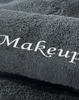 Cosy Family 10 Pack Makeup Remover Wash Cloths - Soft Microfiber Fingertip Facial Cleansing Cloths for Hand and Make Up, 12 x 12 in, Black Grey