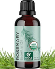 Certified Organic Rosemary Oil for Hair - Pure USDA Organic Rosemary Essential Oil for Hair Skin and Nails Plus Aromatherapy - Oil for Dry Scalp Treatment and Enhanced Volume and Shine