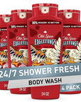 Old Spice Cleansing Body Wash for Men, 3X Defense, 24/7 Shower Fresh with Lasting Scent, 2-in-1 Body & Face Wash, Eaglefangs with Fresh Cloud Scent, 24 oz (Pack of 4)