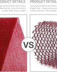 UJFQBH 2 Pieces African Bath Sponge African Net Long Net Bath Sponge Exfoliating Shower Body Scrubber Back Scrubber Skin Smoother,Great for Daily Use (Red)