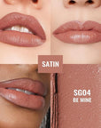 Oulac Satin Lipsticks for Women Set - Matte Lipstick, Full Coverage Lip Color, Satin Matte Finish, Cream Texture, Hydrating, Infused with Hyaluronic Acid, 4g*2 SG04+SG08