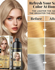 Natural Hair Dye Shampoo 3 IN 1, Gray Hair Coverage, Vegan, Ammonia-Free & Paraben-Free Hair Coloring Shampoo for Women & Men, Beard Dye for Men, Nourishing Gentle (CHAMPAGNE BLONDE)