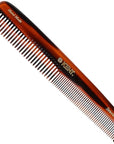 Kent 9T Tortoise Fine and Wide Tooth Detangler Hair Comb - Large Handmade and Saw-Cut Dressing Comb -for Wet and Dry, Hair Comb for Women and Durable Grooming Comb for Men, Made in England