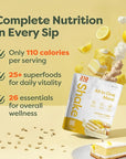 310 Nutrition All-In-One Meal Replacement Shake Powder - Plant-Based Protein Smoothie Blend w/ High Fiber, Probiotics & Adaptogens - Low Carb, Vegan, Keto & Paleo Friendly - Lemon Cake - 14 Servings