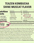 TEAZEN Shine Muscat Kombucha Tea, Electrolyte Powder & Hydration Drink Mix, Sugar Free, Live Probiotics & Prebiotics, 10 Sticks, 1.76oz
