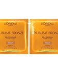 L'Oreal Paris Sublime Bronze Self Tanning Towelettes, Streak-Free, Natural Looking Tan, 6 ct (Pack of 2)