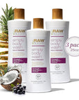 RAW SUGAR Simply Body Wash - Pineapple + Maqui Berry + Coconut, Moisturizing & Brightening Bath & Shower Gel, Sulfate-Free, Paraben-Free & Vegan (Pack of 3)