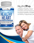 NutraPro Healthy Heart - Heart Health Supplements. Artery Cleanse & Protect. Supports Healthy Cholesterol and Triglyceride. GMP Certified