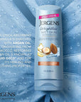 Jergens Wet Skin Body Moisturizer with Restoring Argan Oil, 4X Healthier Looking Skin, Fast-Absorbing, Non-Greasy, Dermatologist Tested, 10 Oz, Pack of 4
