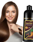 Coffee Hair Dye Shampoo - Color in Minutes, Long Lasting, For All Hair Types (Brown)