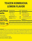 TEAZEN Lemon Kombucha Tea, Hydration Drink Mix, Sugar Free, Live Probiotics & Prebiotics, 10 Sticks, 1.76oz