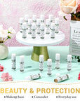 24 Pcs Mini Sunscreen Stick Bulk for Summer Wedding SPF 30 Face Sunscreen Stick Water Resistant Light Skin Tone Sun Block Stick for Thank You Gifts Adults Travel Wedding Party Supplies(Leaf Style)