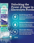 GuruNanda Hydramate Hydration Support Drink Mix - Electrolyte Powder Packets for Dehydration, Exercise & Energy - No Added Sweeteners, Non-GMO, Natural Lemon Lime Flavor - 2 Count (0.56 oz Each)
