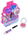 Klee Naturals Mineral Blush and Lip Shimmer Makeup Kit. Gentle and Non-Toxic. Kid-Friendly. Made in USA. (Seabreeze Spark)