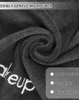 52 Pcs Black Makeup Washcloths - 13x13 Inch Microfiber Makeup Remover Towels - Reusable Soft Absorbent Face Cloth - Facial Cleansing Remover Washcloths for Women Skin Cleaning