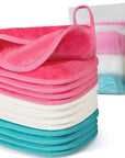 Makeup Remover Cloth, 6" x 6" Make Up Towels Reusable Face Cloth for Washing Face, Makeup Remover Pads Microfiber Face Washcloth with Mesh Bag, Just Water, 12 Pack
