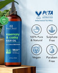 Botanic Hearth Rosemary & Castor Hair Oil (6.7 Fl Oz) | Nourishing And Strengthening Hair Treatment For Thicker, Healthier|Looking Hair | Paraben Free | Suitable For All Hair Types