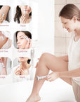 4-in-1 Facial Hair Removal for Women, Electric Painless Shaver, USB Rechargeable, Lip Chin Cheek Trimmer