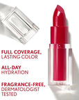 COVERGIRL Clean Lip Color, Adorned, Satin Finish, Squalane, Avocado & Aloe, Carmine-Free, Non-Drying, 0.12oz