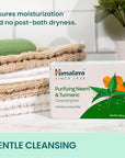 Himalaya Purifying Neem & Turmeric Cleansing Bar for Clean and Healthy Looking Skin, Free from Parabens, SLS and Phthalates, Gluten Free, Vegan, 125 g (4.41 oz), 6 Pack