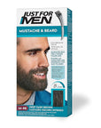 Just For Men Mustache & Beard, Beard Dye for Men with Brush, With Keratin Biotin Aloe and Coconut Oil for Healthy Facial Hair - Deep Dark Brown, M-46, Pack of 1 (Packaging May Vary)