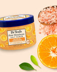 Dr Teal's Pink Himalayan Salt Body Scrub, Glow & Radiance with Pure Epsom Salt & Citrus Essential Oils 16 oz (Pack of 3)
