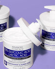 Advanced Clinicals 10% Glycolic Acid + Lactic Acid Lotion Exfoliant Moisturizing Cream With Hyaluronic Acid Moisturizer | AHA Exfoliating Body Cream Improves Look Of Uneven Rough Skin Texture, 2-Pack