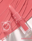 COVERGIRL Clean Lip Color, Satin Slipper, Satin Finish, Squalane, Avocado & Aloe, Carmine-Free, Non-Drying, 0.12oz