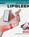 BRAYE Lipsleek Lip Balm, Monochromatic Cream Blush 2-in-1