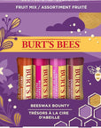 Burt's Bees, 4 Lip Balms, Beeswax Bounty Set, Pomegranate, Sweet Mandarin, Coconut And Pear & Watermelon