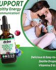 Zeolite Detox for Kids Liquid Drops - Advanced Zeolite for Kids with Vitamins B12 & D, Clinoptilolite Zeolite Detox - Zeolite Kids Gentle Body Daily Detox Cleanse, Focus & Speech Zeolite Drops 2oz