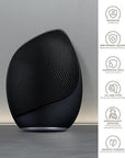 GESKE SmartAppGuided Sonic Facial Brush 5 in 1 | Vibrating Electric Cleansing Brush | Soft Silicone | Professional Cleanser | Skin Exfoliator | Face Massager