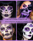 Light Purple Face Body Painting Stick, Full-coverage Cream Lavender Purple Face Paint for Halloween SFX Makeup Ursula Costume Party, Washable Bright Eye Stick Art for Adult Festival Carnival
