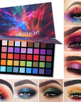 UCANBE Spotlight Eyeshadow Palette + 15 PCS Eye Brushes Makeup Set, Professional 40 Color Matte Shimmer Glitter Eye Shadow Pallet Highly Pigmented Waterproof Long Lasting Make up Pallete